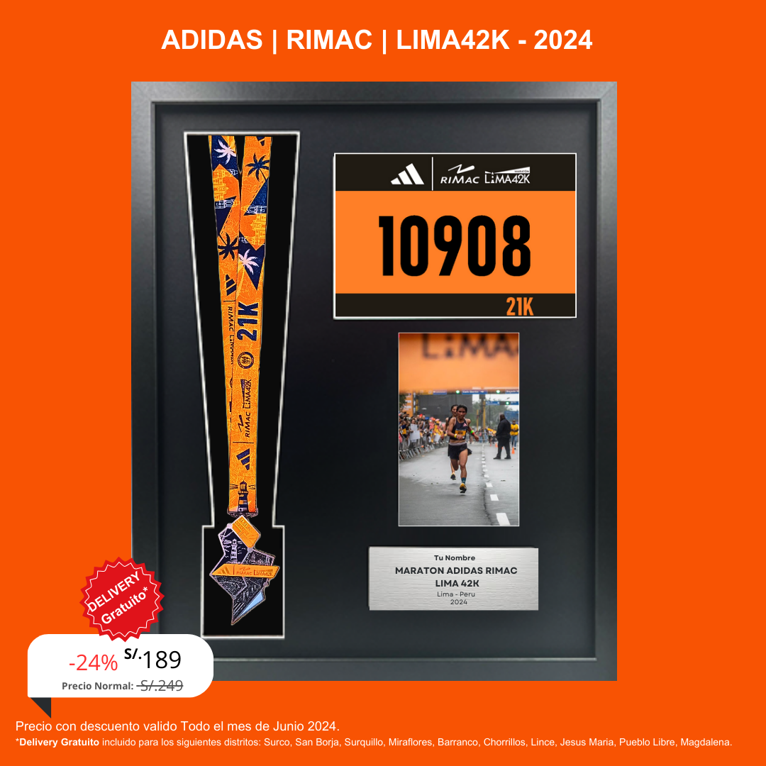 MEDALLERO 3D | LIMA 42K ADIDAS RIMAC 2024 :: Coleccionando Emociones